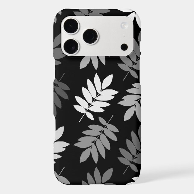 Elder Leaf Lg Pattern Black White Grey (Back)