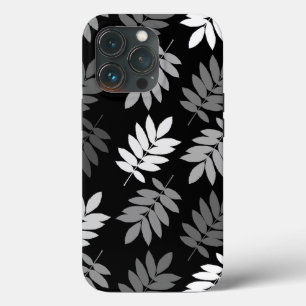Elder Leaf Lg Pattern Black White Grey iPhone 13 Pro Case