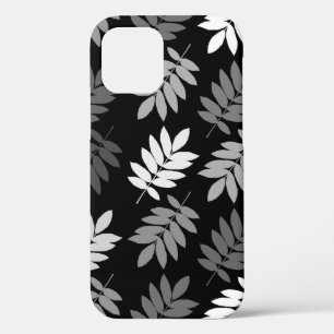 Elder Leaf Lg Pattern Black White Grey iPhone 12 Pro Case