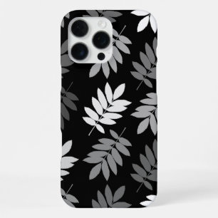 Elder Leaf Lg Pattern Black White Grey iPhone 16 Pro Max Case