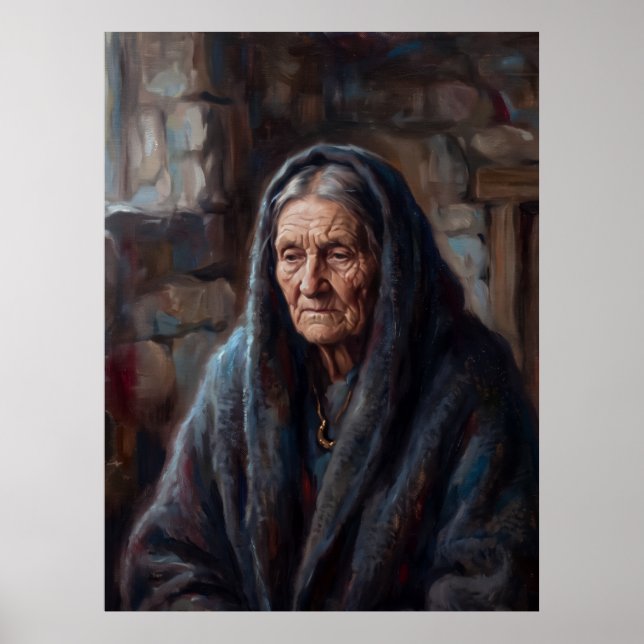 Elder of the Quiet Hearth Spirit Portrait Poster (Front)