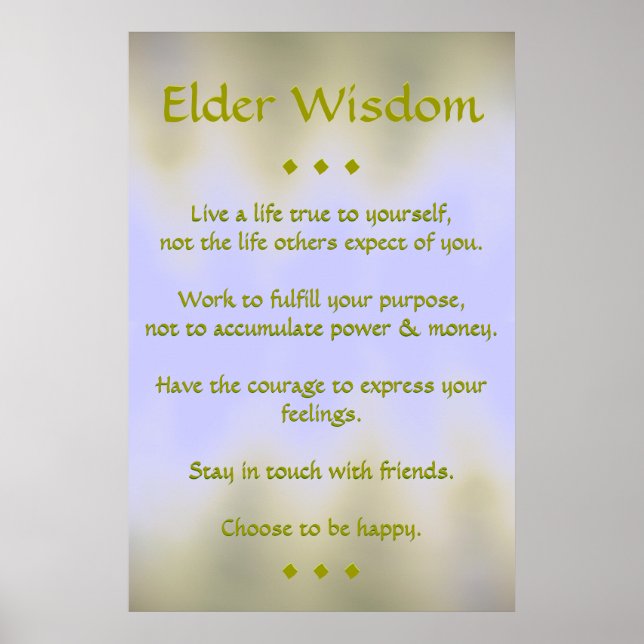 Elder Wisdom Poster (Front)