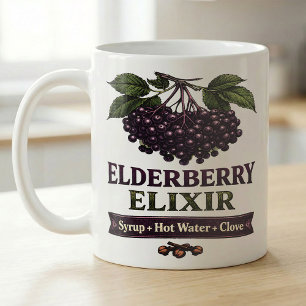 Elderberry Elixir Cozy Winter Recipe Coffee Mug