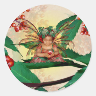 Elderberry Fairy Classic Round Sticker