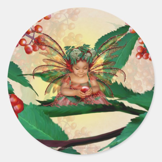 Elderberry Fairy Classic Round Sticker (Front)