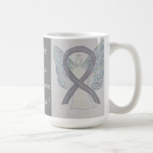 Elderly Abuse Awareness Ribbon Angel Custom Mug