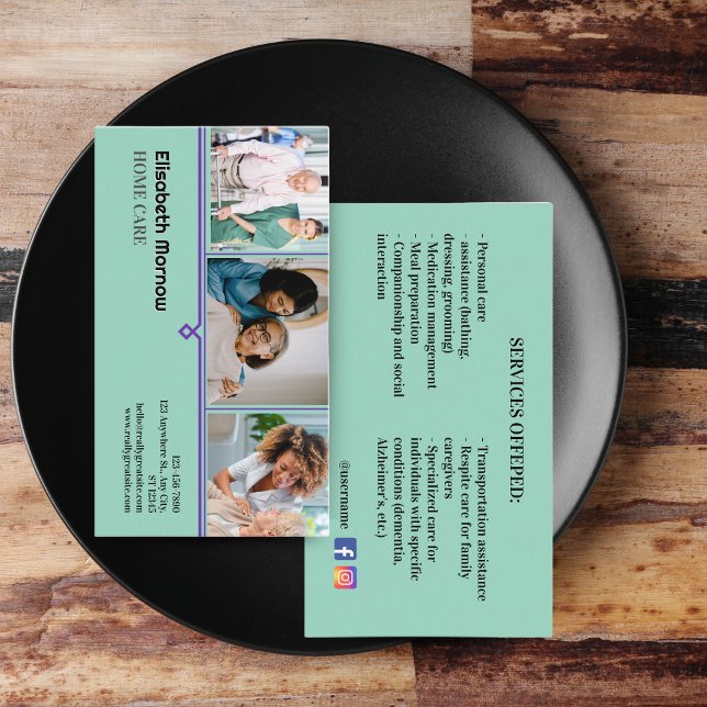 Elderly Care Card Template - Caregiver Business (Elderly Care Card Template - Caregiver Business Card Bundle | Customizable)