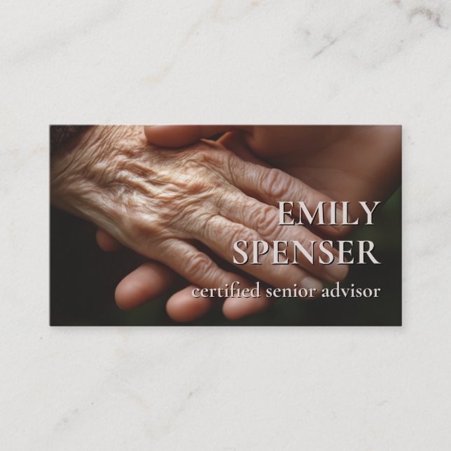 Elderly Care Centre Senior Advisor Nurse Business Card (Front)