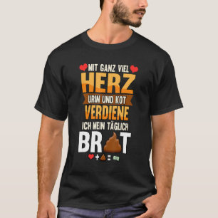 Elderly Care Device With Lots Of Heart, Urine And T-Shirt