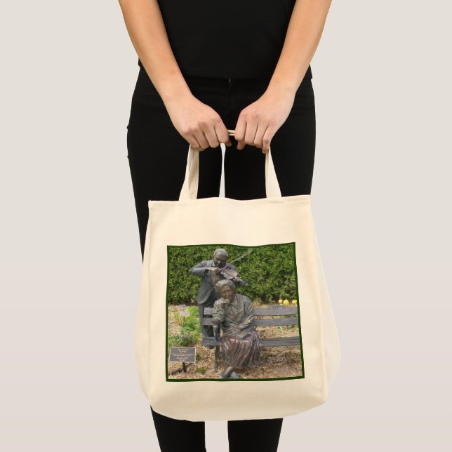 Elderly Couple Serenade Botanical Garden Tote Bag (Front (Product))