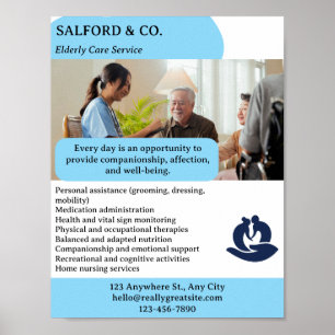 Elderly or Senior Care Give Promotional Poster