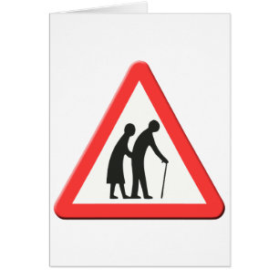 Elderly people road sign UK