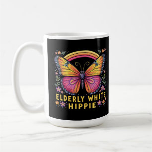 Elderly White Hippie Funny Quote Retro Humour Coffee Mug