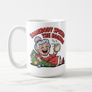ELDERY LADY FALLS OVER CHRISTMAS COFFEE MUG