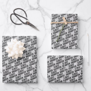 Eldest Daughter Trendy Life Of A Daughter Funny Wrapping Paper Sheet