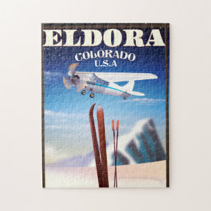 Eldora Colorado travel poster. Jigsaw Puzzle