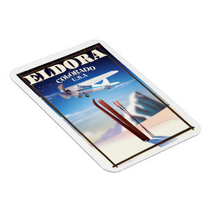 Eldora Colorado USA ski poster print Magnet