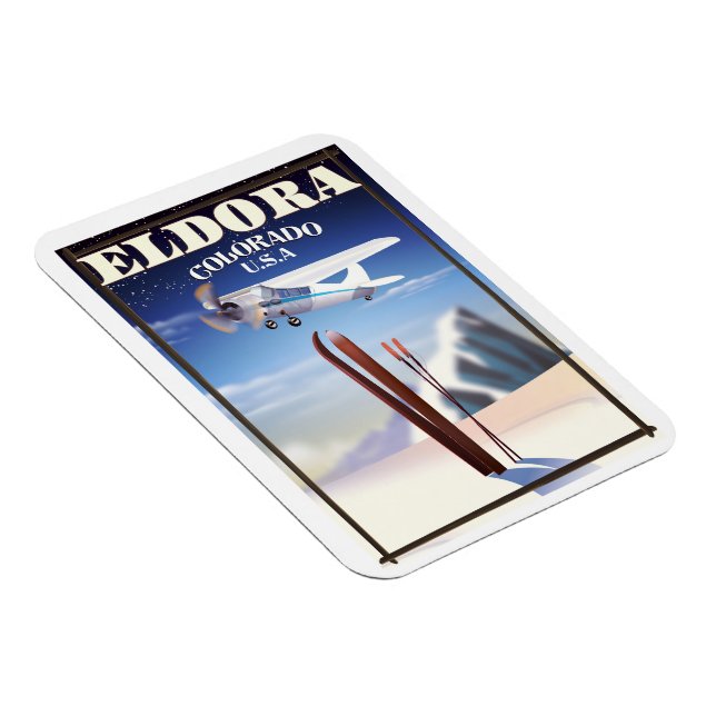 Eldora Colorado USA ski poster print Magnet (Right Side)