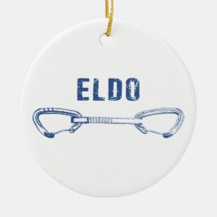 Eldorado Canyon Climbing Quickdraw Ceramic Ornament