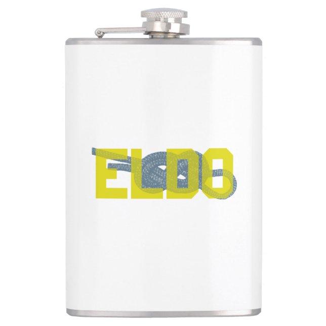 Eldorado Canyon Figure 8 Climbing Hip Flask (Front)