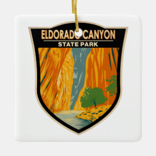 Eldorado Canyon State Park Colorado Vintage Art Ceramic Ornament