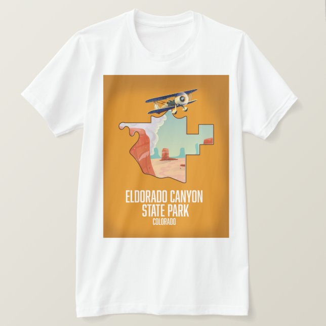 Eldorado Canyon State Park map T-Shirt (Design Front)