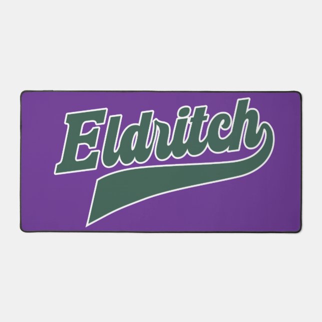 Eldritch League Script – Vintage Lettering Desk Mat (Front)