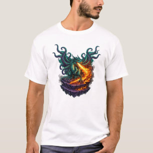 Eldritch Void Dragon – Fire Breathing Kraken Hybri T-Shirt