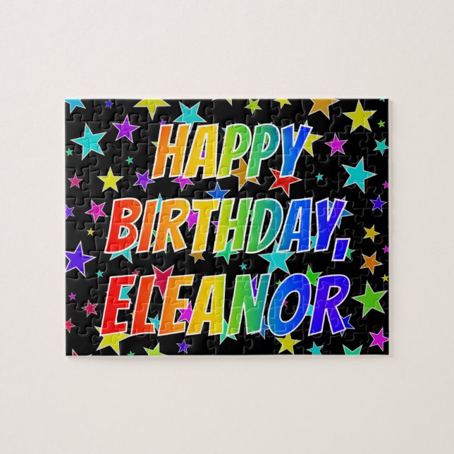 "ELEANOR" First Name, Fun "HAPPY BIRTHDAY" Jigsaw Puzzle (Horizontal)
