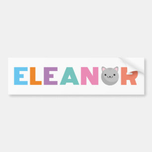 Eleanor Grey or Ginger Cat Bumper Sticker