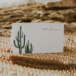 Eleanor - Minimal Bohemian Cactus Place Card