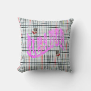 Eleanor Name Logo On Tartan, Cushion