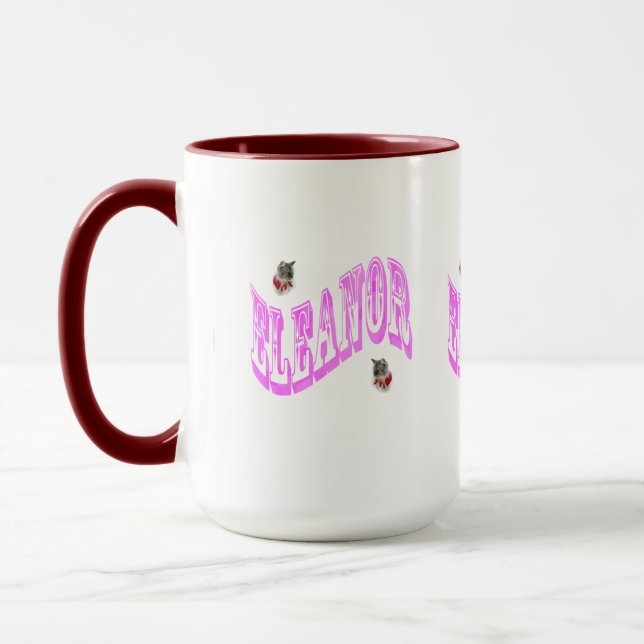 Eleanor Name With Cats, Mug (Left)