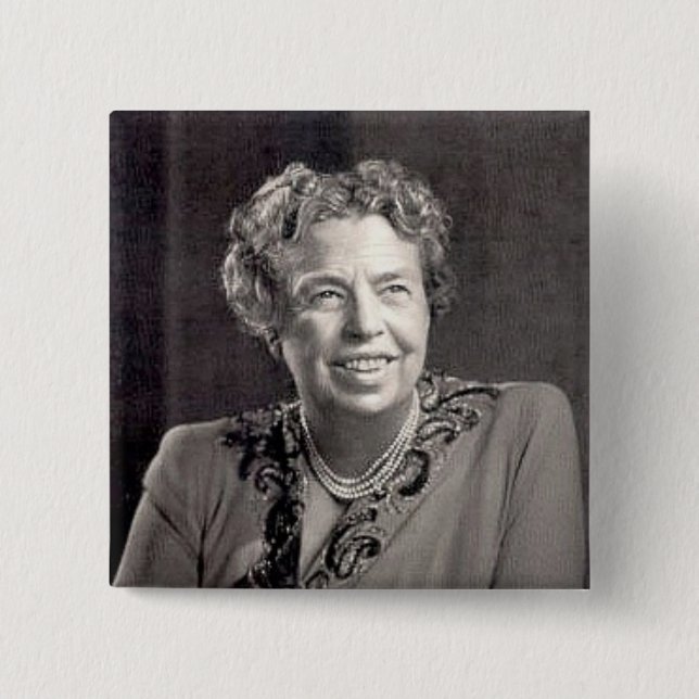 eleanor_roosevelt 15 cm square badge (Front)
