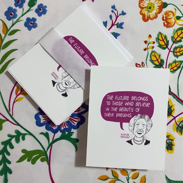 Eleanor Roosevelt flat notecards and envelopes (Creator Uploaded)