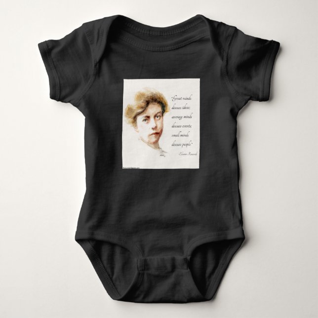 Eleanor Roosevelt & Great Minds Quote  Baby Bodysuit (Front)