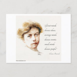 Eleanor Roosevelt Great Minds Quote Postcard