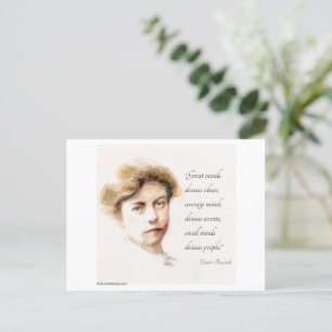 Eleanor Roosevelt & Great Minds Quote Watercolor Postcard