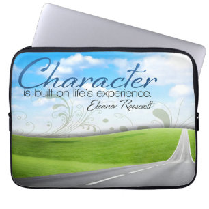 Eleanor Roosevelt Inspirational Quote "Character" Laptop Sleeve