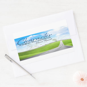 Eleanor Roosevelt Inspirational Quote "Character" Rectangular Sticker