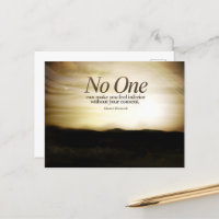 Eleanor Roosevelt Inspirational Quote "No one"
