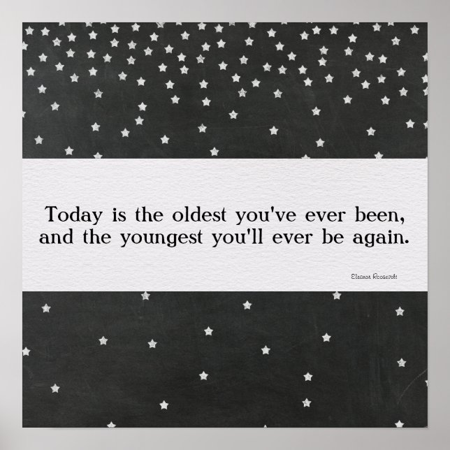 Eleanor Roosevelt Quote Chalkboard Design Poster (Front)