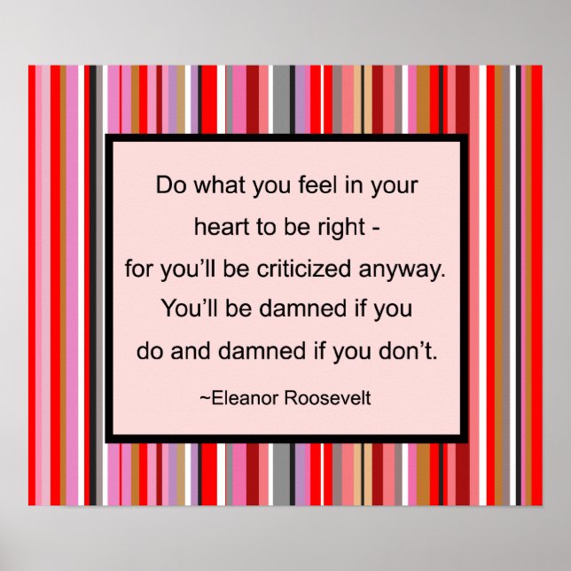 Eleanor Roosevelt Quote Poster (Front)