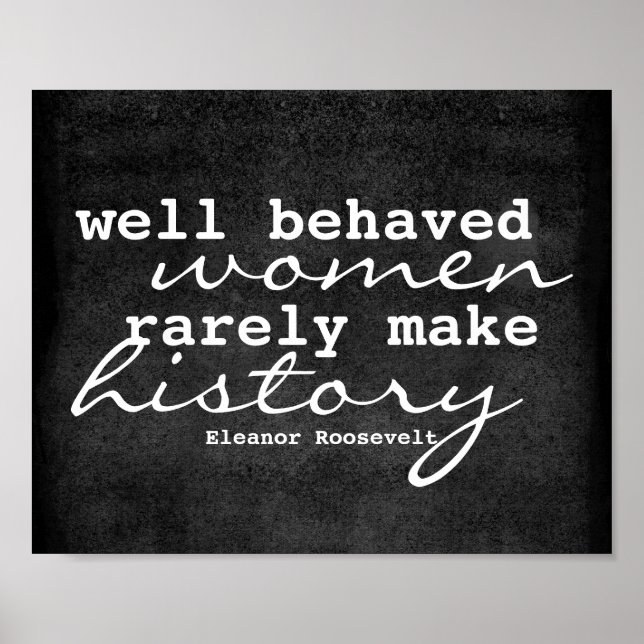 Eleanor Roosevelt quote poster on women (Front)