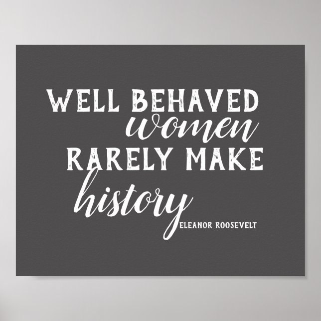 Eleanor Roosevelt quote poster on women (Front)