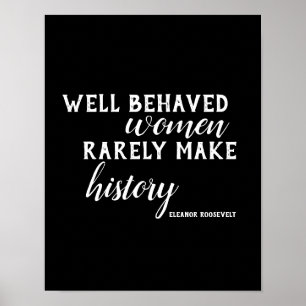 Eleanor Roosevelt quote poster on women