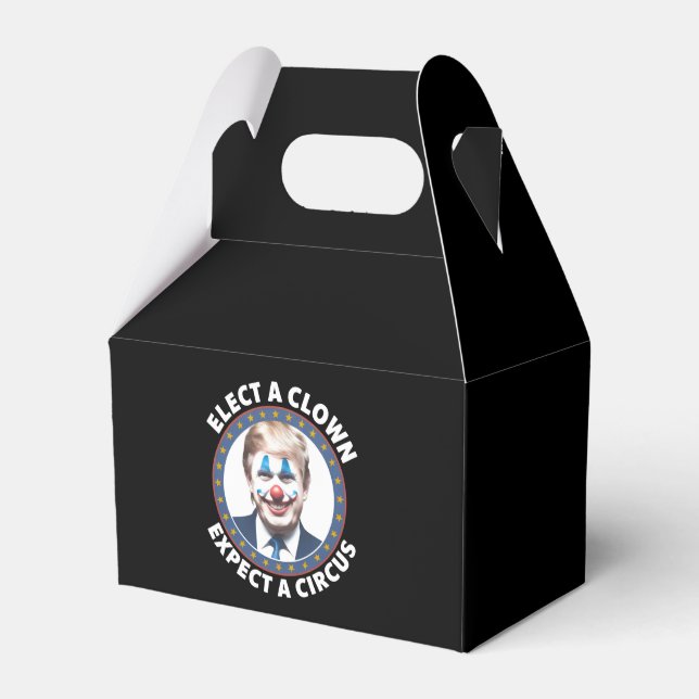 Elect A Clown Expect A Circus Funny Politics Favour Box (Front Side)