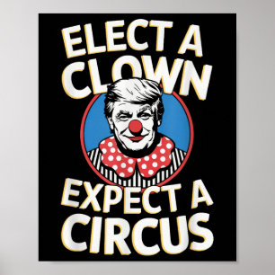 Elect A Clown Expect A Circus Impeach Trump Anti T Poster