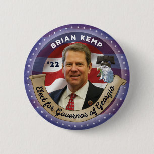 Elect Brian Kemp for Governor of Georgia - 2022 6 Cm Round Badge