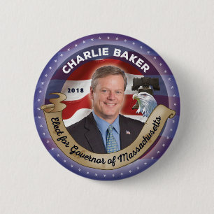 Elect Charlie Baker for Governor of Massachusetts 6 Cm Round Badge